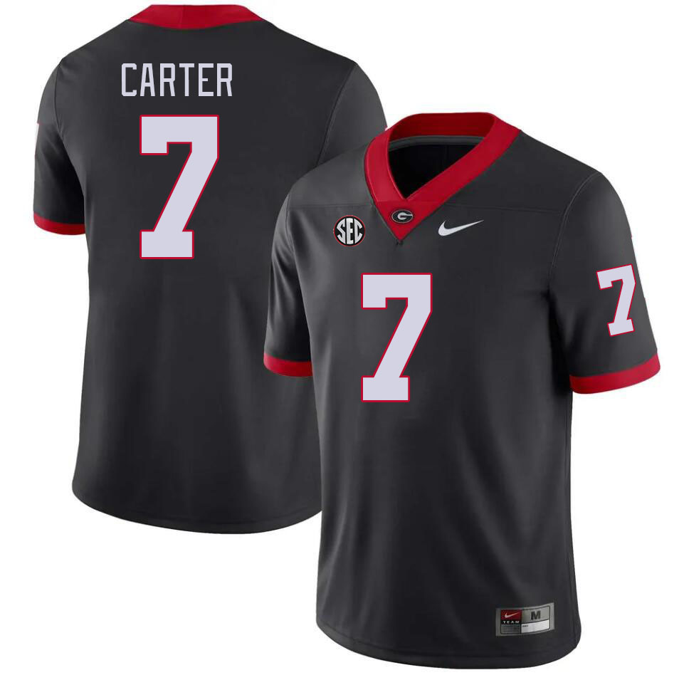 #7 Lorenzo Carter Georgia Bulldogs Jerseys Football Stitched-Black